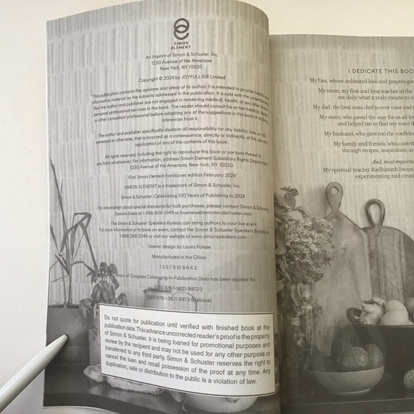 Joyfull by Radhi Devlukia-Shetty Advanced Readers Edition Paperback Vegan Recipe - Picture 3 of 8